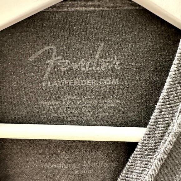 Fender Men's Dark Gray American Eagle Guitar Vintage Short Sleeve Shirt Medium - Picture 5 of 7